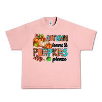Salmon autumn leaves pumpkin please Urban Heavy Tee - AdoDesignShop