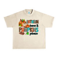 Sandshell autumn leaves pumpkin please Urban Heavy Tee - AdoDesignShop