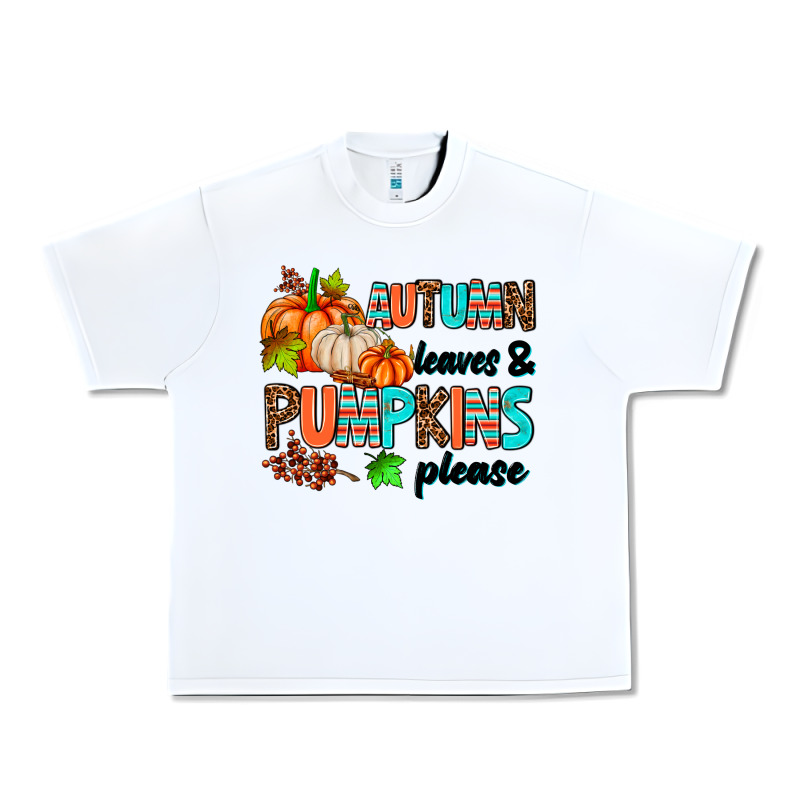 Autumn Leaves Pumpkin Please Urban Heavy Tee by AdoDesignShop | Teevron