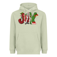 Matcha Joy Black Santa Heavyweight Hoodie - MaliasSmallBusiness