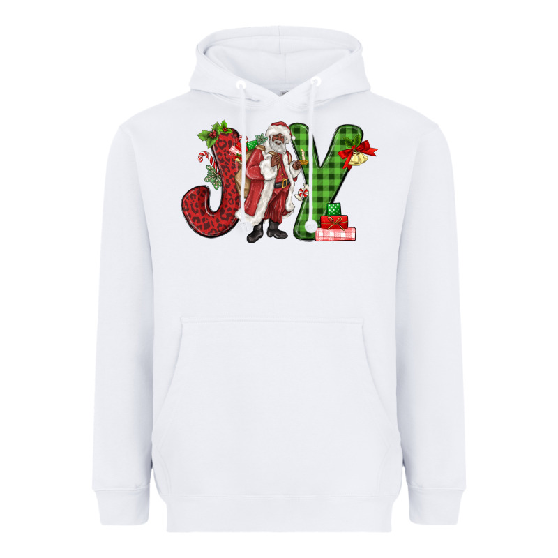 Joy Black Santa Heavyweight Hoodie by MaliasSmallBusiness | Teevron