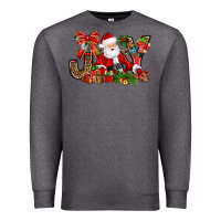 Charcoal Heather joy christmas with santa bbs Premium Sweatshirt - BundleAndBundleShop