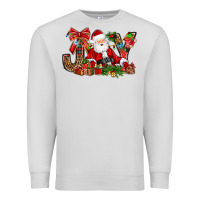 Dove Grey joy christmas with santa bbs Premium Sweatshirt - BundleAndBundleShop