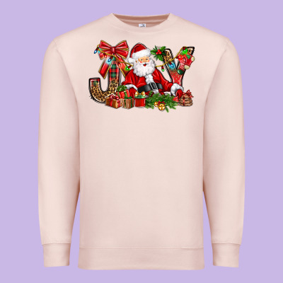 Joy Christmas With Santa Bbs Premium Sweatshirt Designed By Bundleandbundleshop