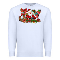 White joy christmas with santa bbs Premium Sweatshirt - BundleAndBundleShop