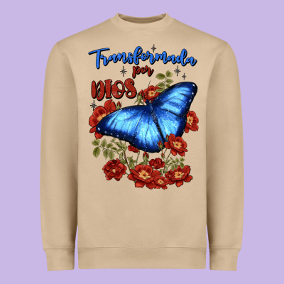 Transformada Por Dios Heavyweight Sweatshirt Designed By Jahusdesignshop