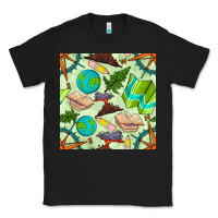 Black geography class seamless pattern Classic Tee - BundleAndBundleShop