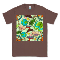 Chestnut geography class seamless pattern Classic Tee - BundleAndBundleShop