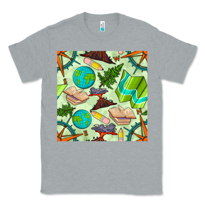 Geography Class Seamless Pattern Classic Tee by BundleAndBundleShop | Teevron
