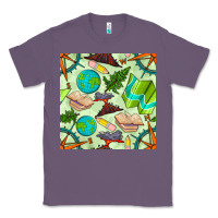 Lavender geography class seamless pattern Classic Tee - BundleAndBundleShop