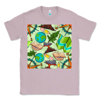 Lilac geography class seamless pattern Classic Tee - BundleAndBundleShop
