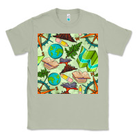Matcha geography class seamless pattern Classic Tee - BundleAndBundleShop