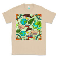 Mushroom geography class seamless pattern Classic Tee - BundleAndBundleShop