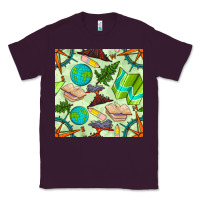 Plum geography class seamless pattern Classic Tee - BundleAndBundleShop