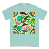 Seafoam geography class seamless pattern Classic Tee - BundleAndBundleShop