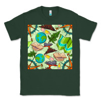 Sports Green geography class seamless pattern Classic Tee - BundleAndBundleShop