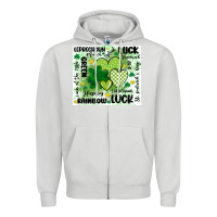 Dove Grey st patricks day Zipper Hoodie - MaliasSmallBusiness