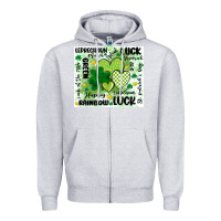 Heather Grey st patricks day Zipper Hoodie - MaliasSmallBusiness