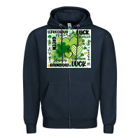 Navy st patricks day Zipper Hoodie - MaliasSmallBusiness