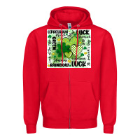 Red st patricks day Zipper Hoodie - MaliasSmallBusiness