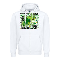 White st patricks day Zipper Hoodie - MaliasSmallBusiness