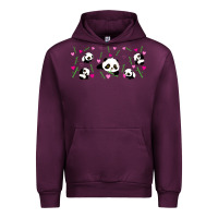 Mauve Wine cute panda Urban Hoodie - TumblerDesignByShophia