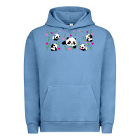 Pigment Pebble Blue cute panda Urban Hoodie - TumblerDesignByShophia