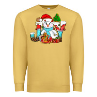 Antique Gold joy christmas with snowman bbs Premium Sweatshirt - BundleAndBundleShop