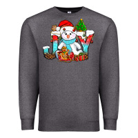 Charcoal Heather joy christmas with snowman bbs Premium Sweatshirt - BundleAndBundleShop