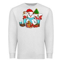 Oatmeal Heather joy christmas with snowman bbs Premium Sweatshirt - BundleAndBundleShop