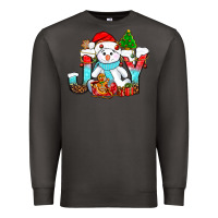 Smoke joy christmas with snowman bbs Premium Sweatshirt - BundleAndBundleShop