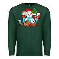 Sports Green joy christmas with snowman bbs Premium Sweatshirt - BundleAndBundleShop