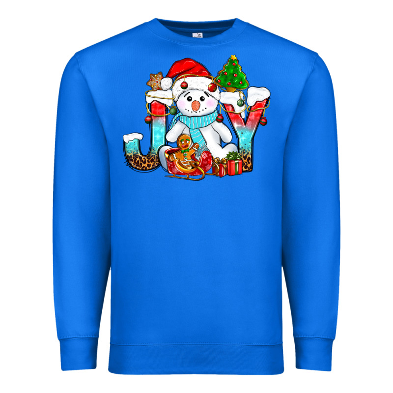 Joy Christmas With Snowman Bbs Premium Sweatshirt by BundleAndBundleShop | Teevron
