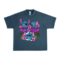 Midnight Navy preview flower stitch  4th grade Urban Heavy Tee - AdoDesignShop
