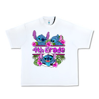 White preview flower stitch  4th grade Urban Heavy Tee - AdoDesignShop