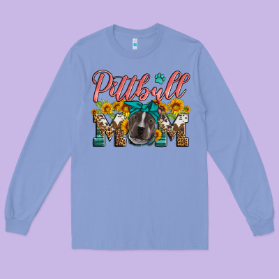 Pittbull Mom Long Sleeve Tee Designed By Artiststas