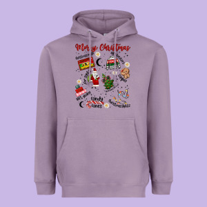 Merry Christmas Heavyweight Hoodie Designed By Maliassmallbusiness