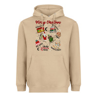Mushroom Merry Christmas Heavyweight Hoodie - MaliasSmallBusiness
