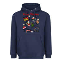 Navy Merry Christmas Heavyweight Hoodie - MaliasSmallBusiness