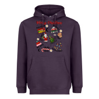 Plum Merry Christmas Heavyweight Hoodie - MaliasSmallBusiness