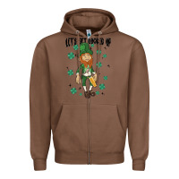 Chestnut let's get lucked up Zipper Hoodie - MaliasSmallBusiness