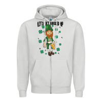Dove Grey let's get lucked up Zipper Hoodie - MaliasSmallBusiness