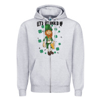Heather Grey let's get lucked up Zipper Hoodie - MaliasSmallBusiness
