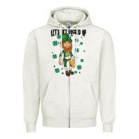 Oatmeal Heather let's get lucked up Zipper Hoodie - MaliasSmallBusiness