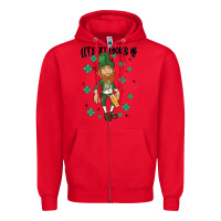 Red let's get lucked up Zipper Hoodie - MaliasSmallBusiness
