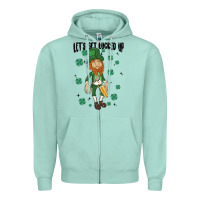 Seafoam let's get lucked up Zipper Hoodie - MaliasSmallBusiness