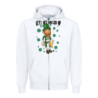 White let's get lucked up Zipper Hoodie - MaliasSmallBusiness