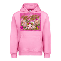 Fuchsia Pink pigs Urban Hoodie - TumblerDesignByShophia