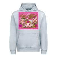Heather Grey pigs Urban Hoodie - TumblerDesignByShophia