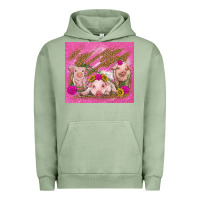 Pigment Oil Green pigs Urban Hoodie - TumblerDesignByShophia